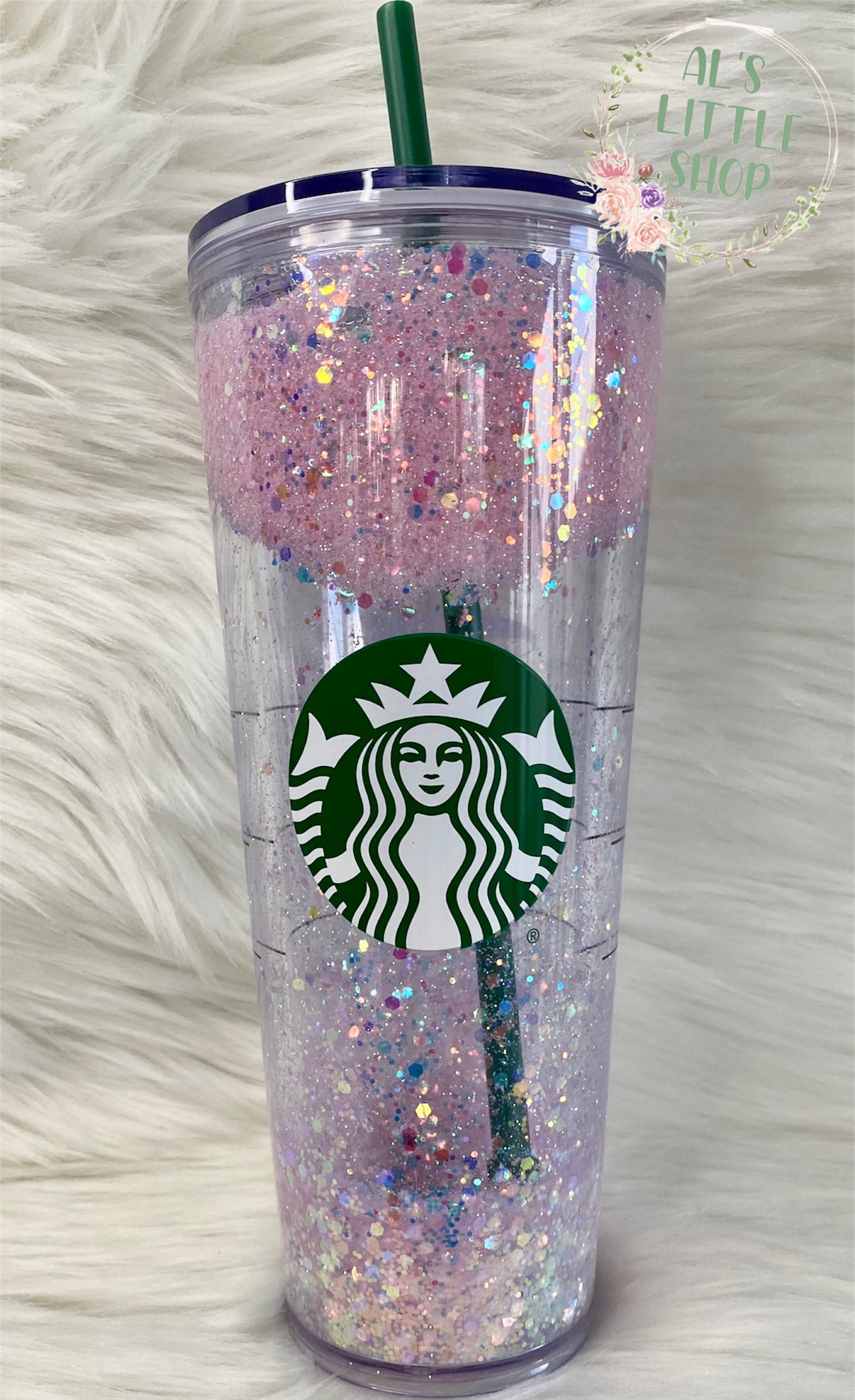 Hot Pink Starbucks Snow Globe Tumbler Pink Cup Glitter Tumbler