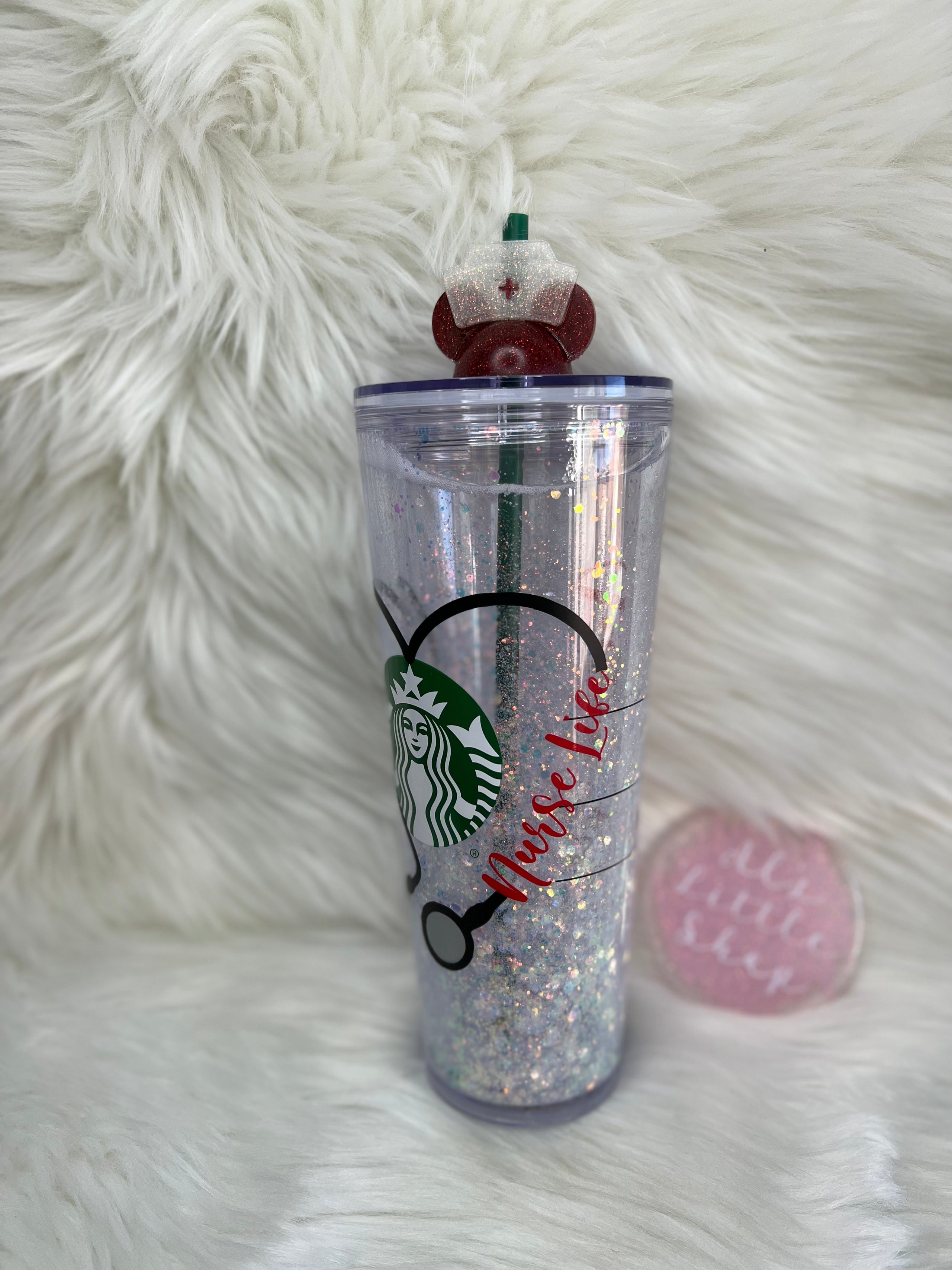 Venti Starbucks Snow Globe Tumbler