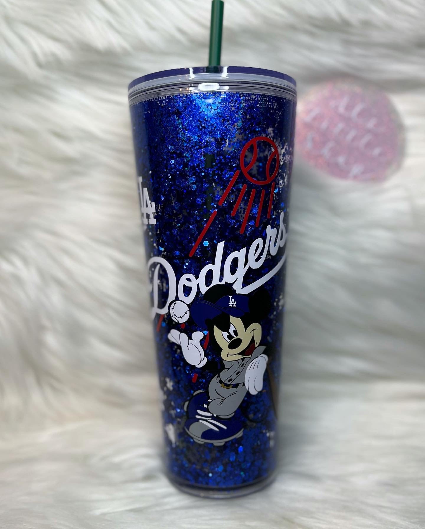 Dodger Glitter Cup, Dodgers Tumbler, Dodgers Glitter Tumbler 