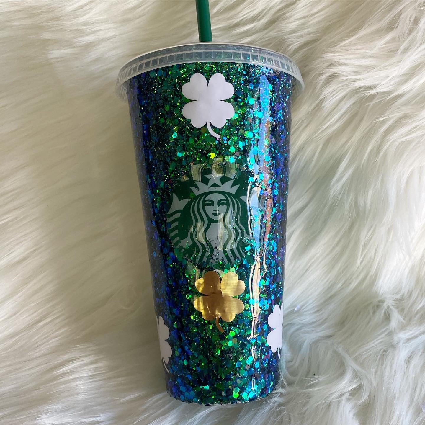 Four Leaf Clover Snowglobe Tumbler